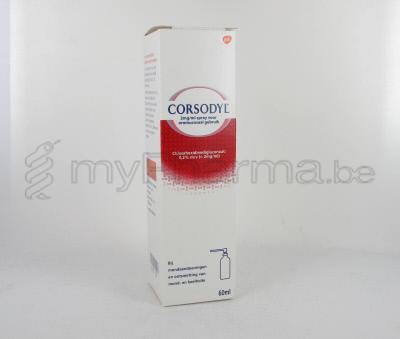 CORSODYL 60 ML MONDSPRAY (geneesmiddel)