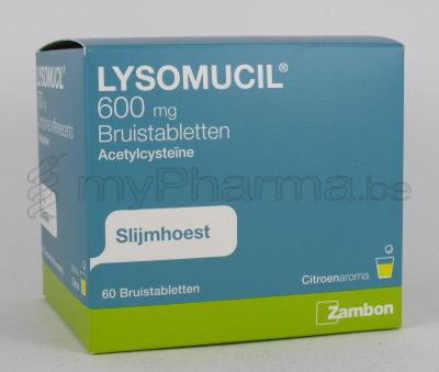 LYSOMUCIL 600 MG 60 BRUISTABL (geneesmiddel)