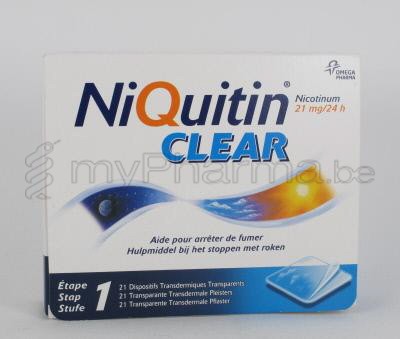 NIQUITIN CLEAR 21 MG 21 PLEISTERS (geneesmiddel)