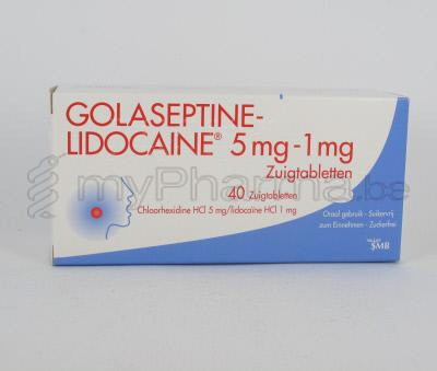 GOLASEPTINE LIDOCAINE 40 ZUIGTABL                (geneesmiddel)