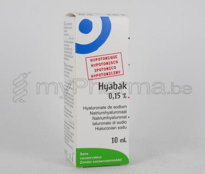 HYABAK 0,15% OOGDRUPPELS HYALURON NF 10ML          (medisch hulpmiddel)