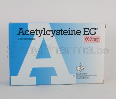 ACETYLCYSTEINE EG 600 MG 60 BRUISTABL       (geneesmiddel)