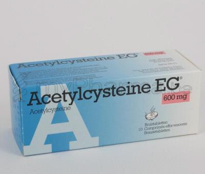ACETYLCYSTEINE EG 600 MG 10 BRUISTABL (geneesmiddel)