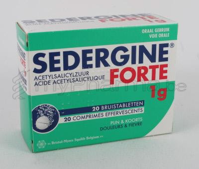 SEDERGINE FORTE 1 G  20 BRUISTABL (geneesmiddel)