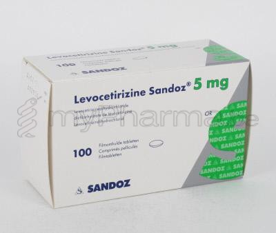 LEVOCETIRIZINE SANDOZ 5 MG 100 TABL (geneesmiddel)