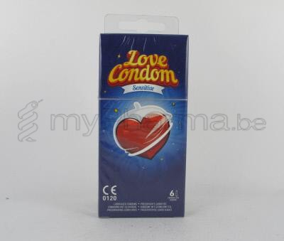 LOVE CONDOM SENSITIVE 6 condooms met glijmiddel (medisch hulpmiddel)