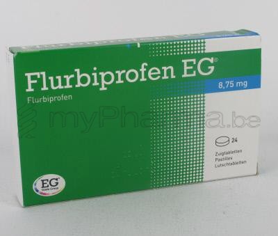 FLURBIPROFEN EG 8,75MG 24 ZUIGTABL        (geneesmiddel)