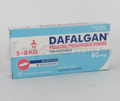 DAFALGAN PEDIATRIE  80MG SUPPO  12                 (geneesmiddel)